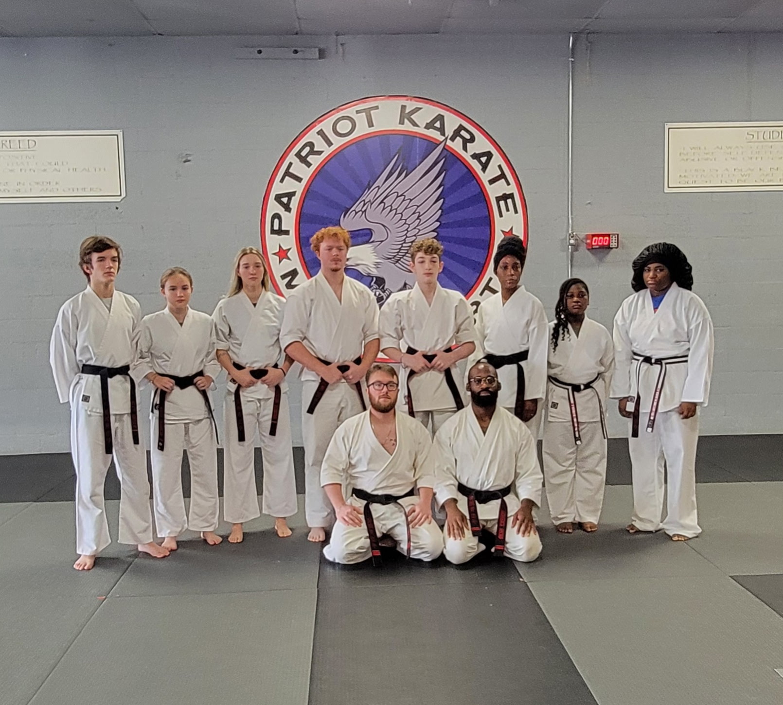Ten Patriot Karate Students Earn Black Belts at Patriot Karate